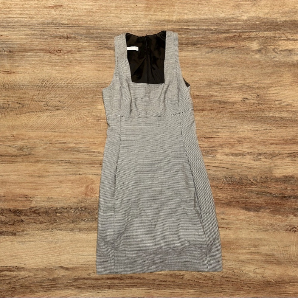 BLACK and white checkered dress